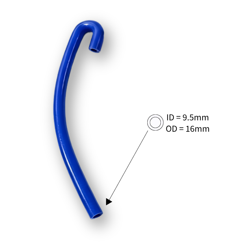 9.5mm (3/8") ID J-Shape 180 Degree Silicone PCV Breather Hose Universal