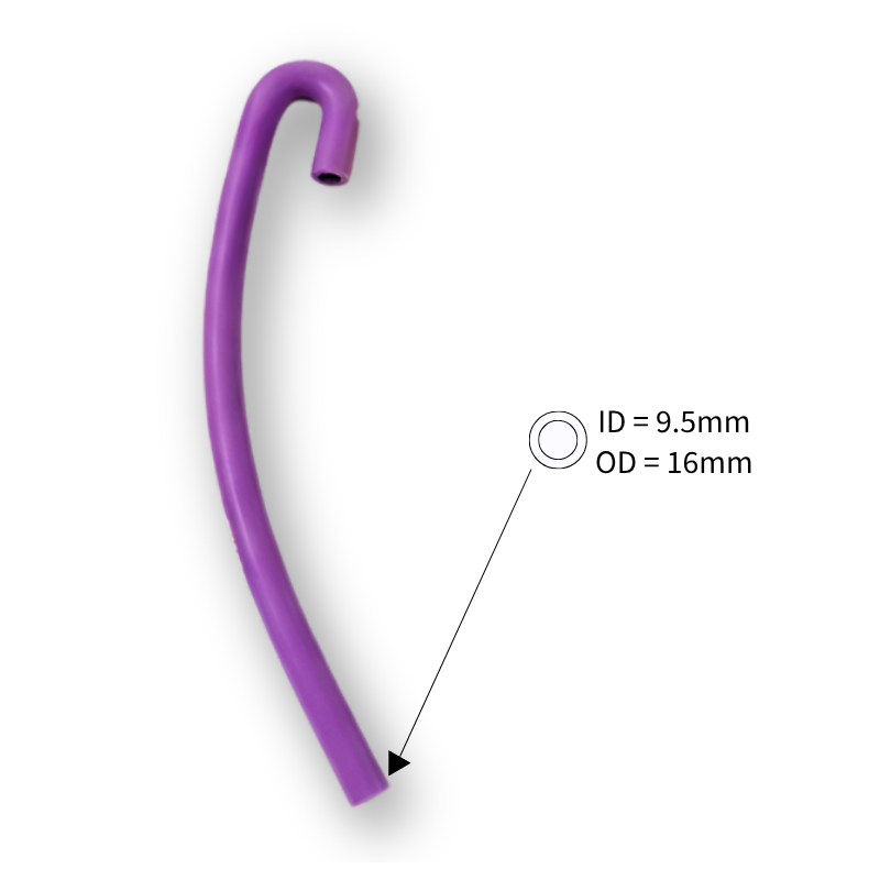 9.5mm (3/8") ID J-Shape 180 Degree Silicone PCV Breather Hose Universal