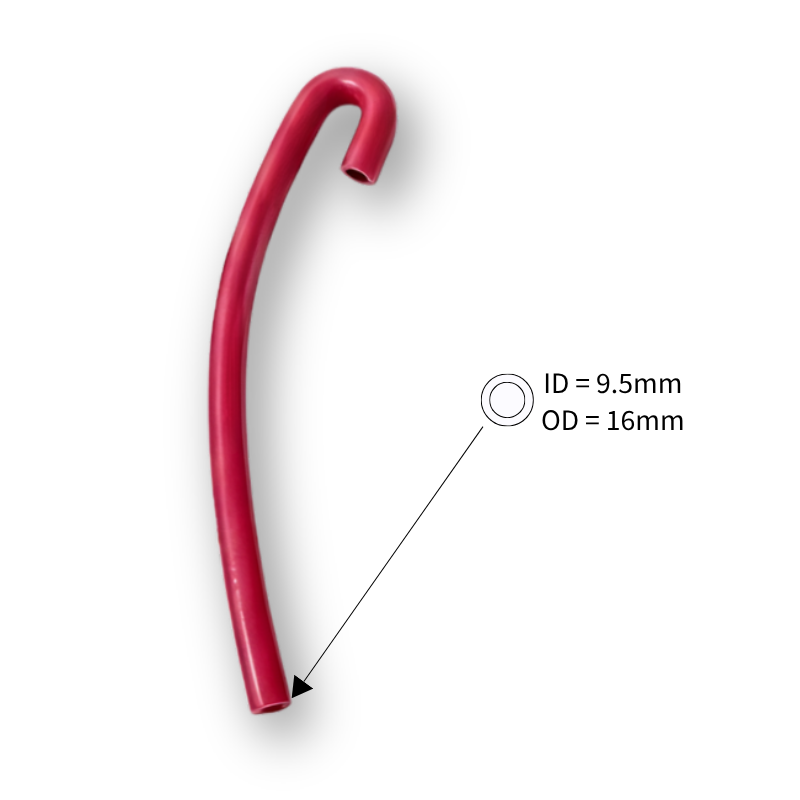 9.5mm (3/8") ID J-Shape 180 Degree Silicone PCV Breather Hose Universal