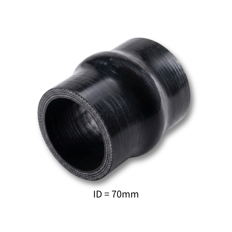 Black Silicone Hump Hose Coupler Connector Intercooler Universal