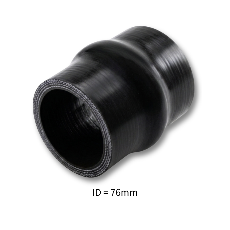 Black Silicone Hump Hose Coupler Connector Intercooler Universal