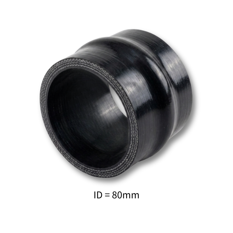 Black Silicone Hump Hose Coupler Connector Intercooler Universal