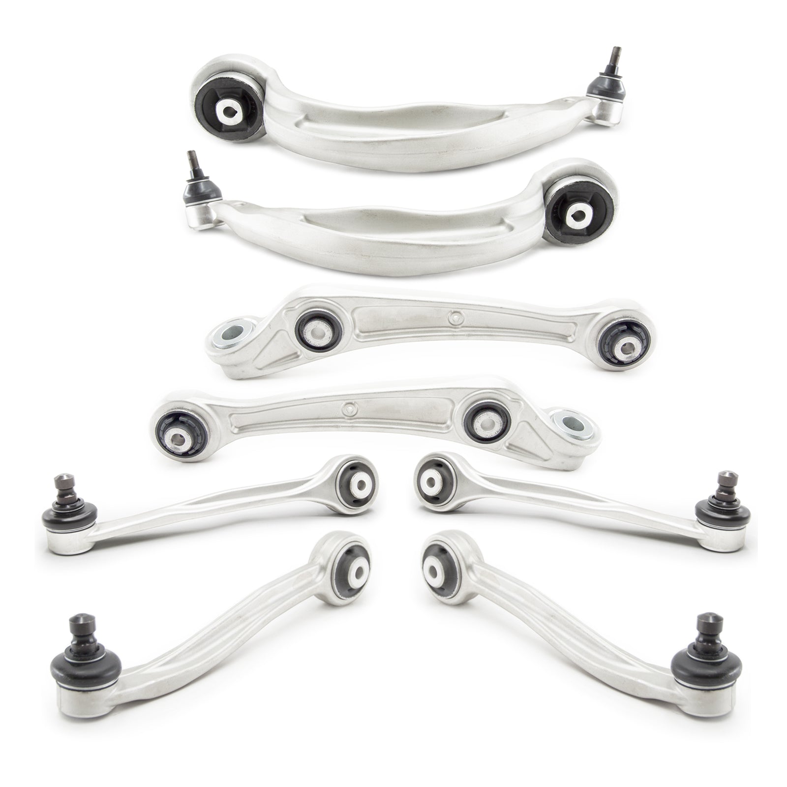 CTEuro Front Axle Upper and Lower Left and Right Control Arm Kit 8pcs MLB